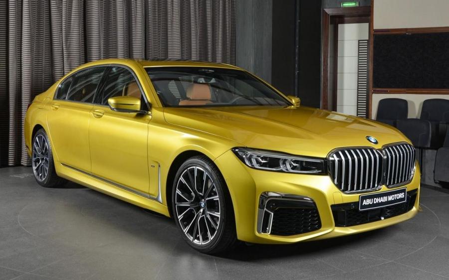 BMW 730Li M Sport Package Austin Yellow by Abu Dhabi Motors (G12) '2019